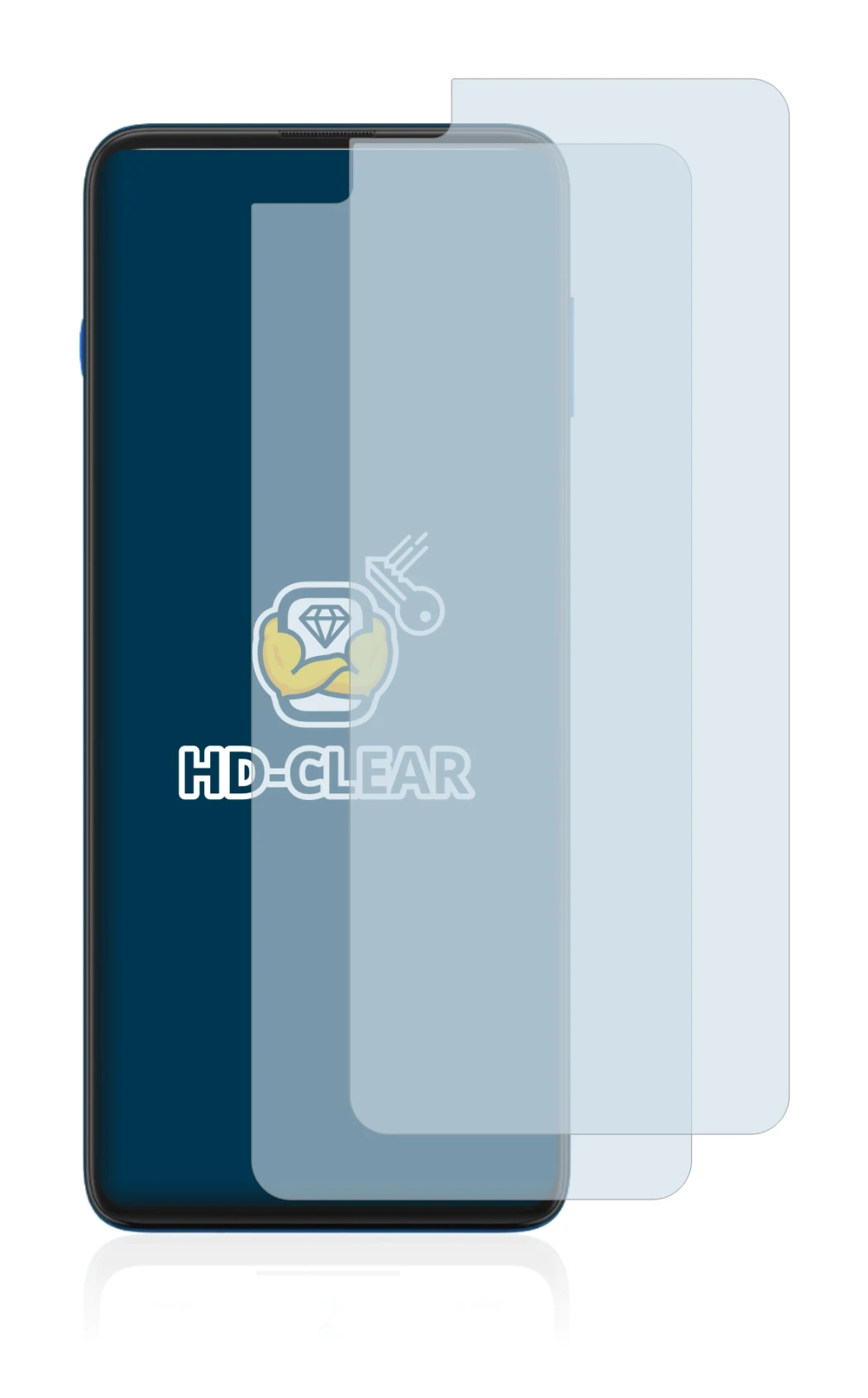 Image of the device Motorola G100 with a wide variety of screen protectors.