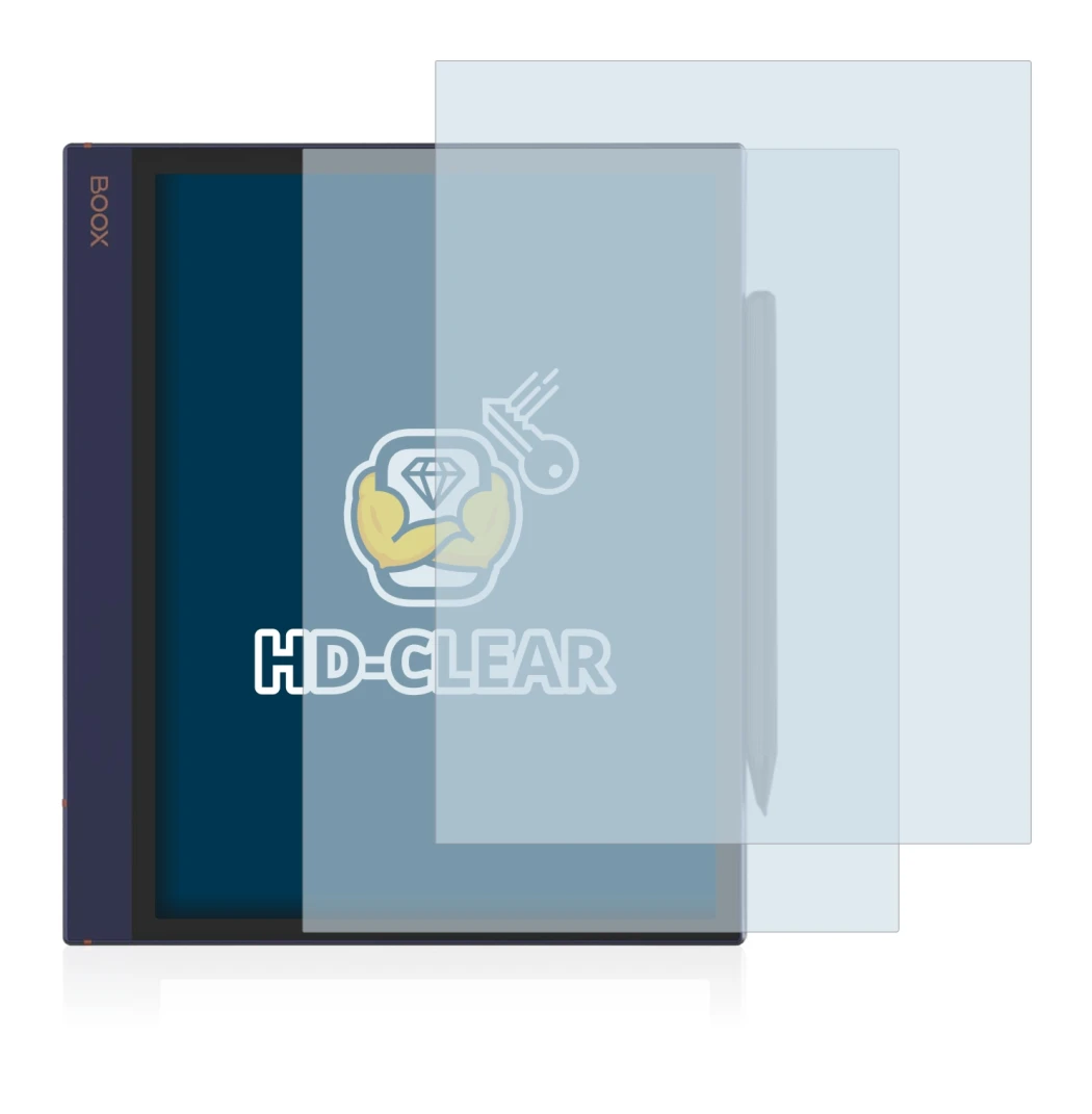 Image of the device Boox Note Air with a wide variety of screen protectors.