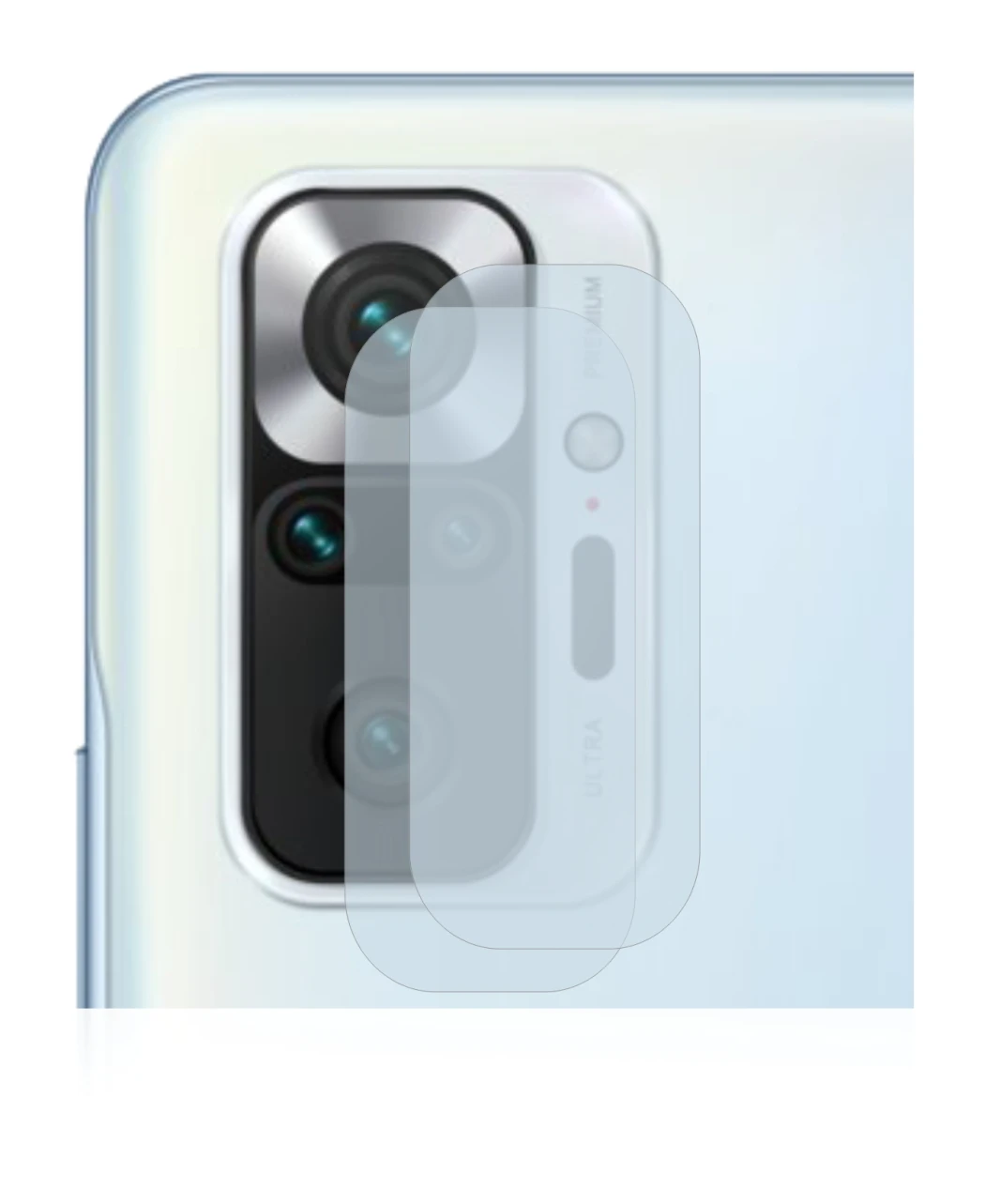 Image of the device Xiaomi Redmi Note 10S (ONLY Camera Lens) with a wide variety of screen protectors.