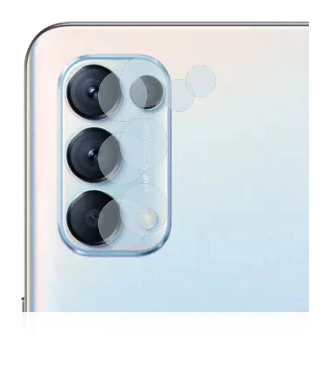 Image of the device Oppo Find X3 Lite (ONLY Camera Lens) with a wide variety of screen protectors.