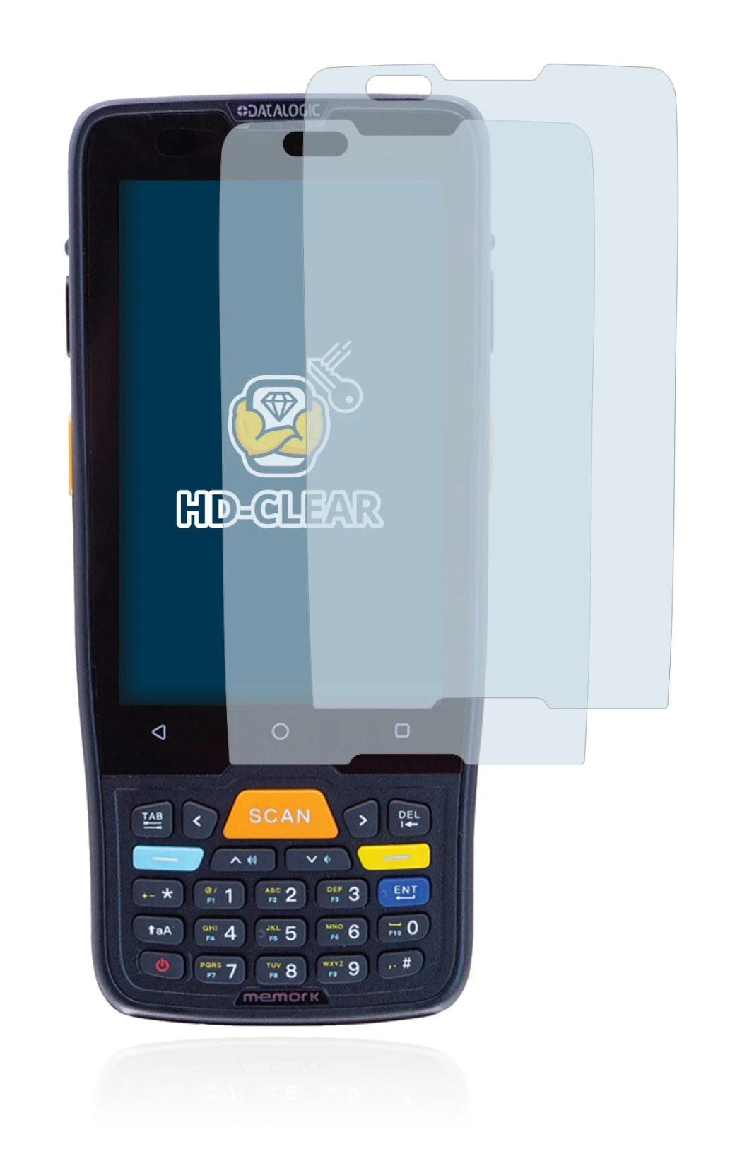 Image of the device Datalogic Memor K with a wide variety of screen protectors.