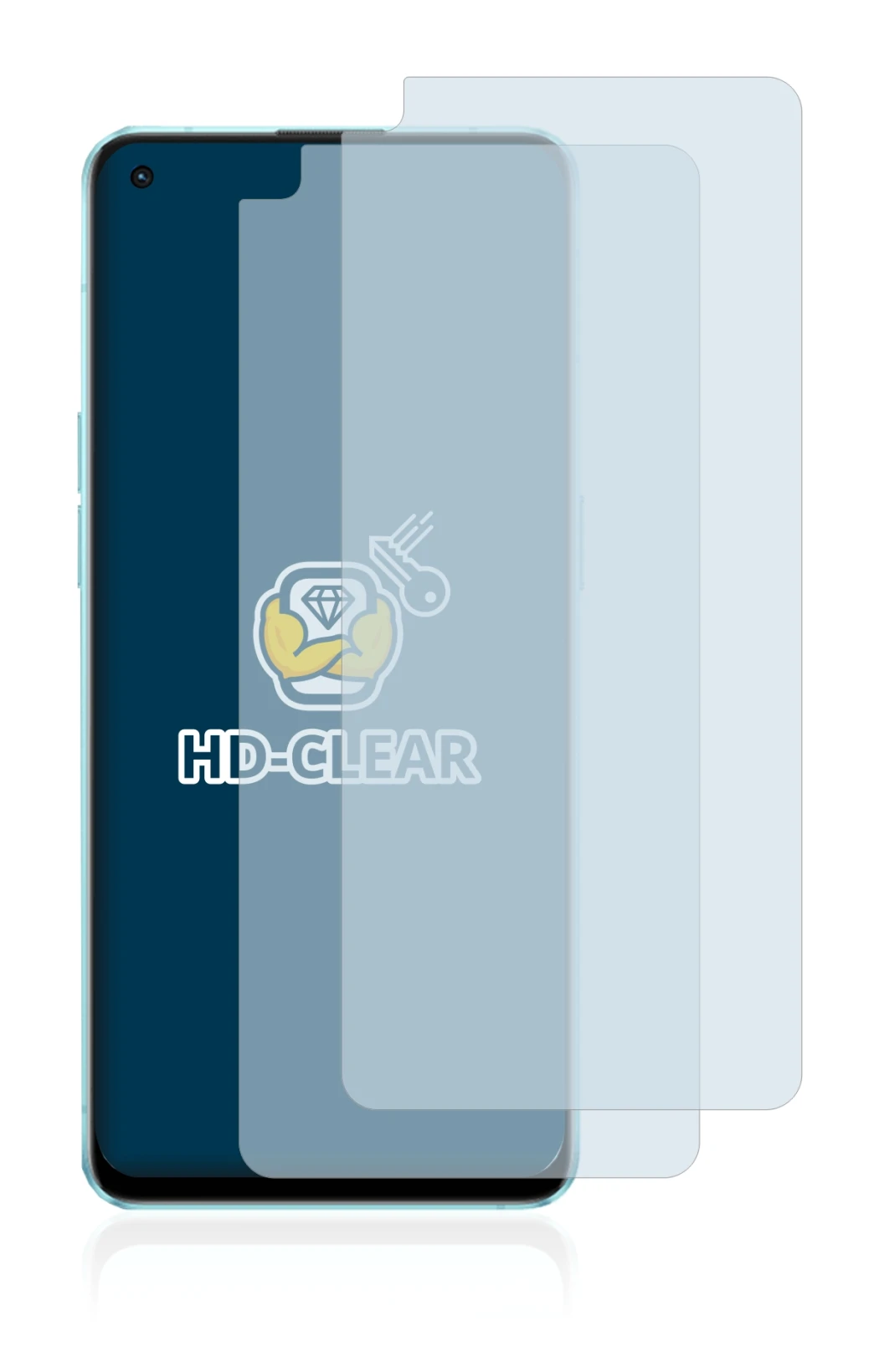 Image of the device Oppo Reno 6 5G with a wide variety of screen protectors.