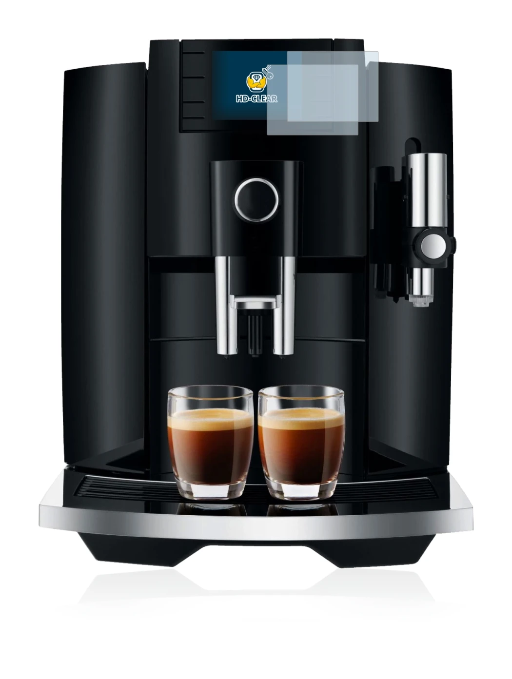 Image of the device Jura E8 (EB) with a wide variety of screen protectors.