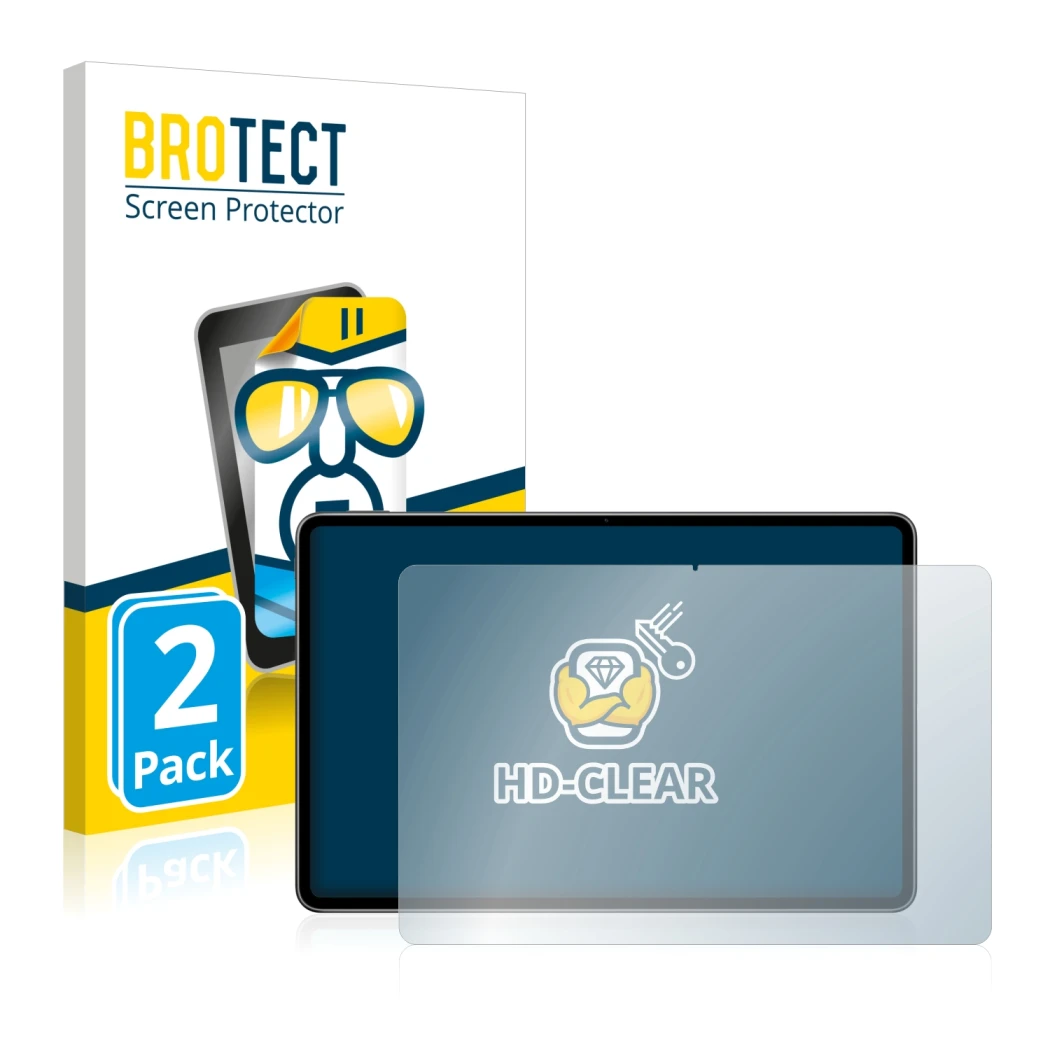 Front side of a product packaging with the brand logo BROTECT. Next to it is the device Huawei MatePad Pro 12.6 WiFi (2021) sh