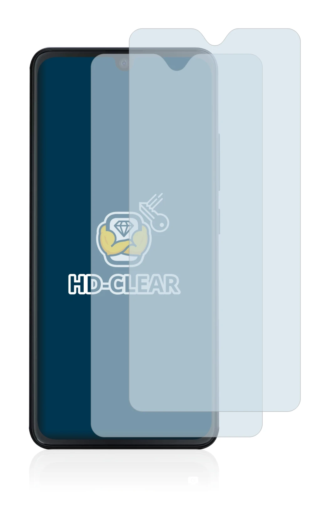 Image of the device Cubot Note 7 with a wide variety of screen protectors.