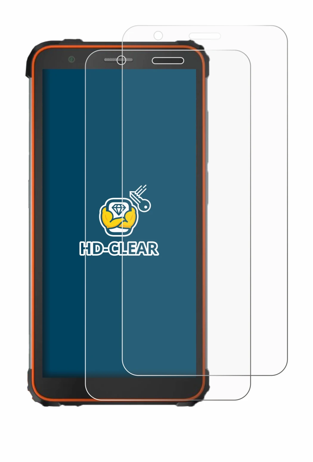 Image of the device Blackview BV6600E with a wide variety of screen protectors.