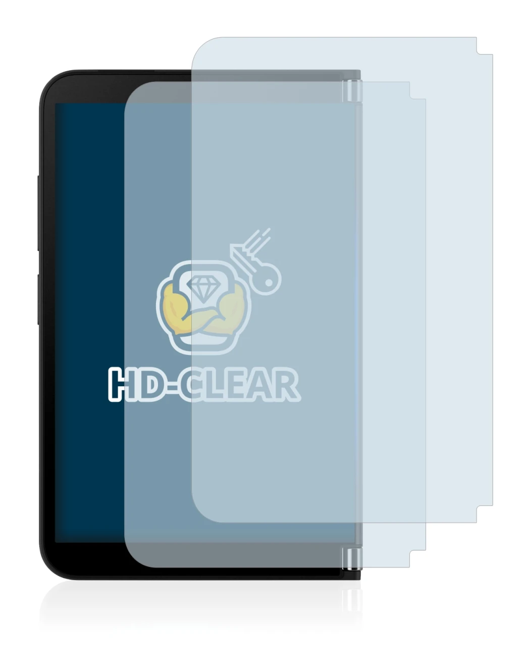 Image of the device Microsoft Surface Duo 2 (Outer display) with a wide variety of screen protectors.