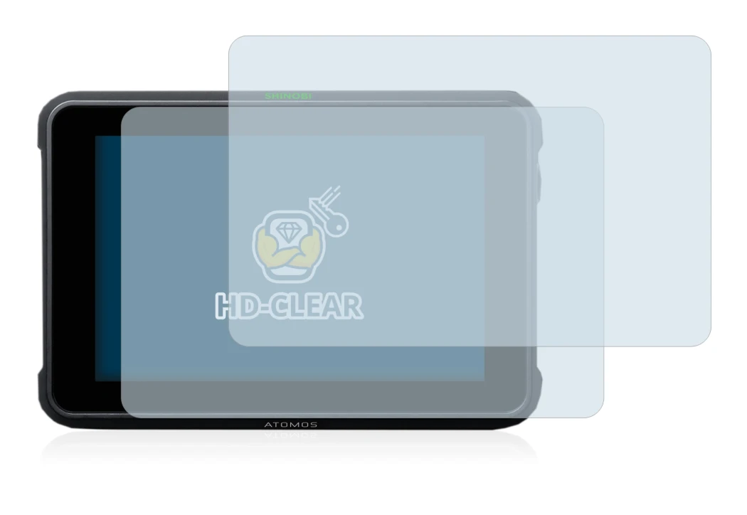 Image of the device Atomos Shinobi 7 with a wide variety of screen protectors.