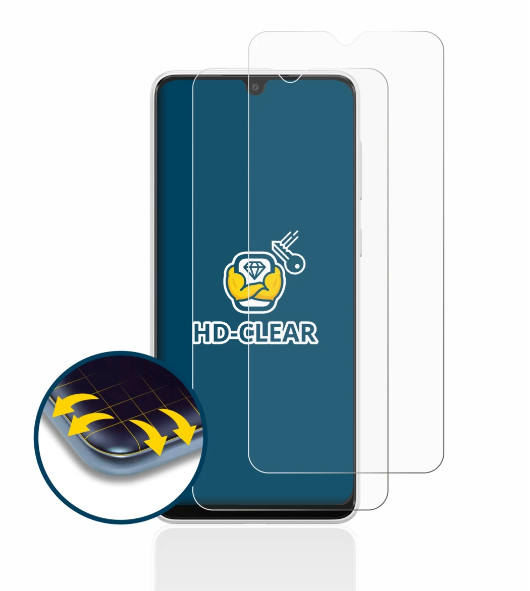 Image of the device Samsung Galaxy A03 with a wide variety of screen protectors.