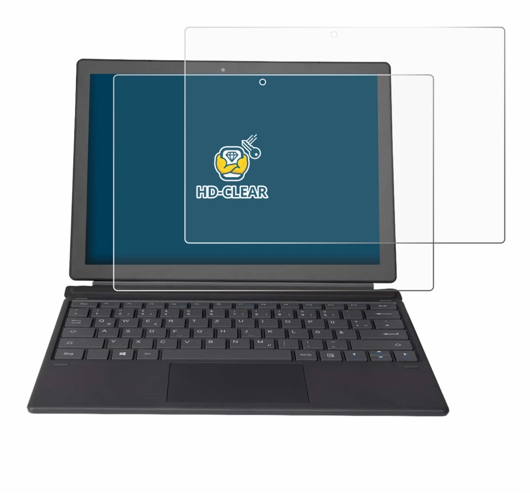 Image of the device Wortmann Terra Pad 1262 with a wide variety of screen protectors.