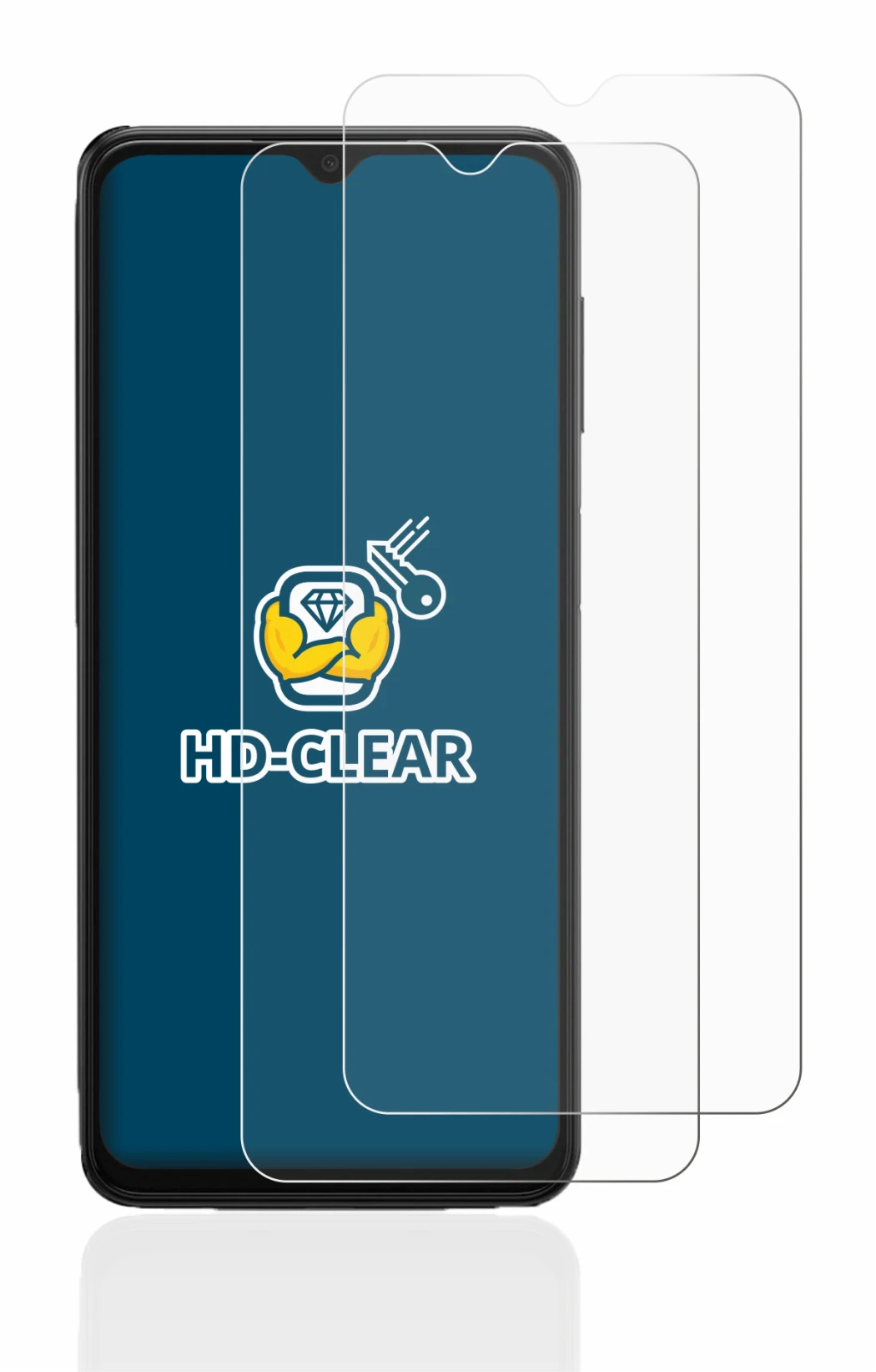Image of the device Samsung Galaxy A13 5G with a wide variety of screen protectors.