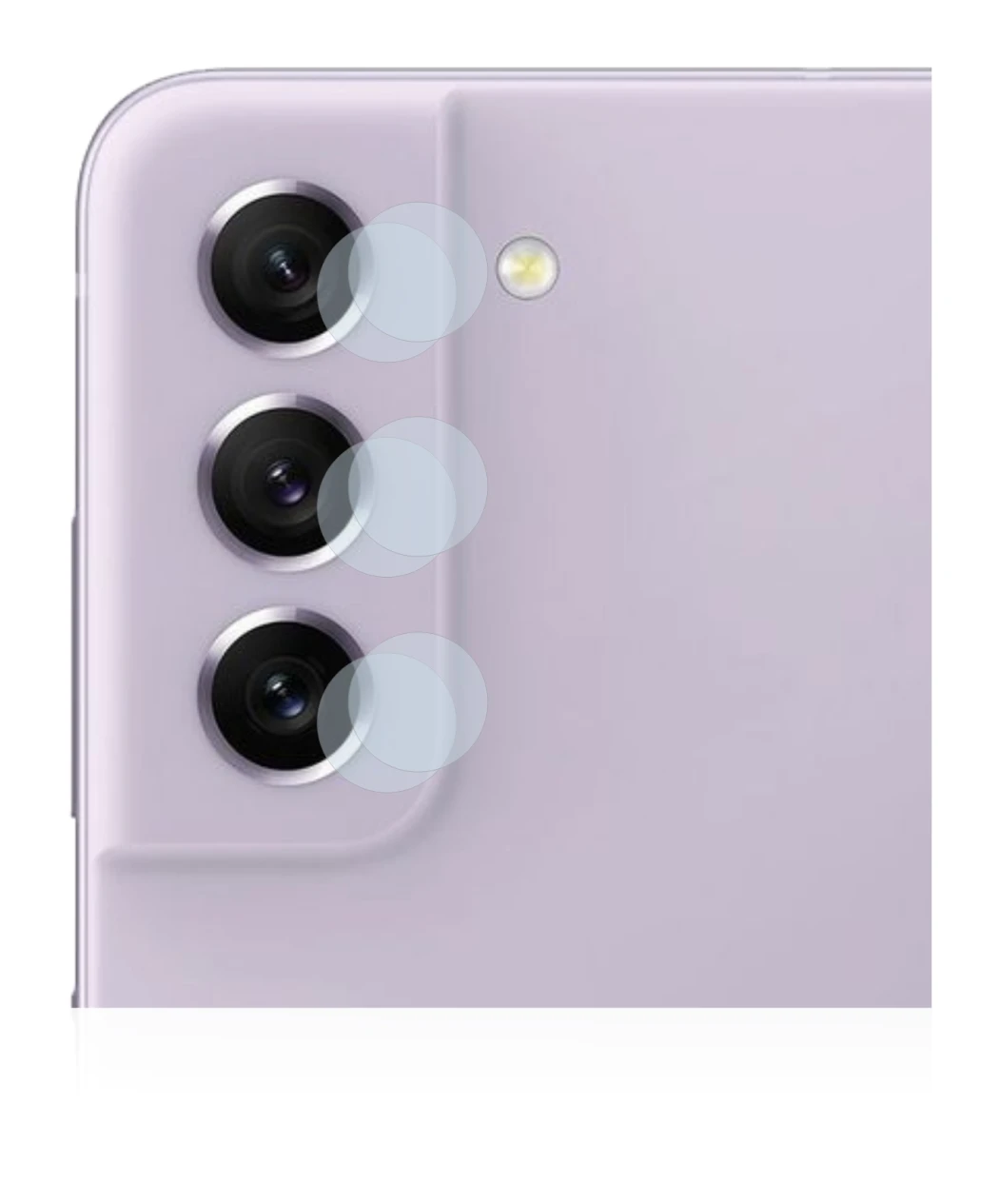 Image of the device Samsung Galaxy S21 FE 5G (ONLY Camera Lens) with a wide variety of screen protectors.