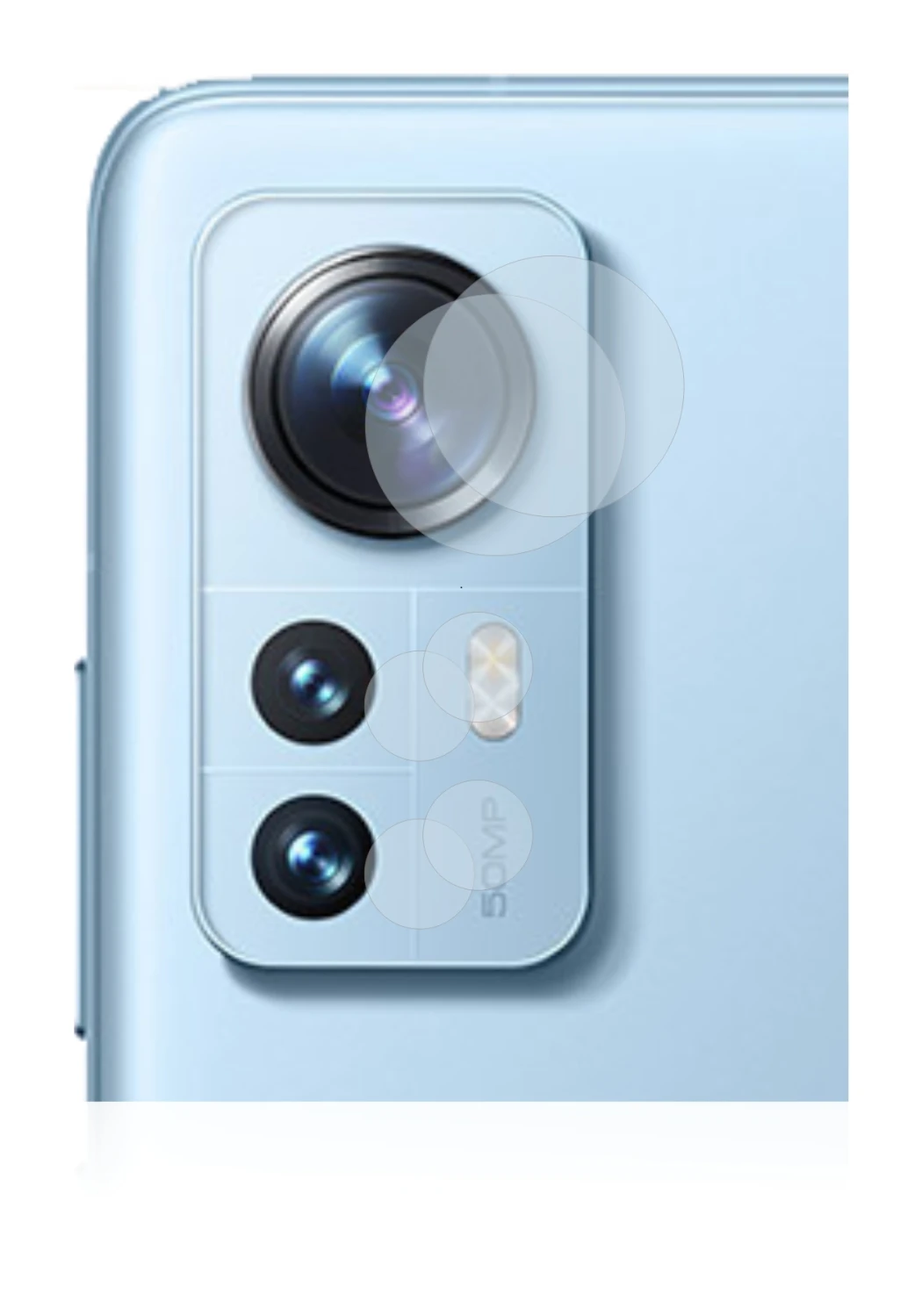 Image of the device Xiaomi 12 (ONLY Camera Lens) with a wide variety of screen protectors.