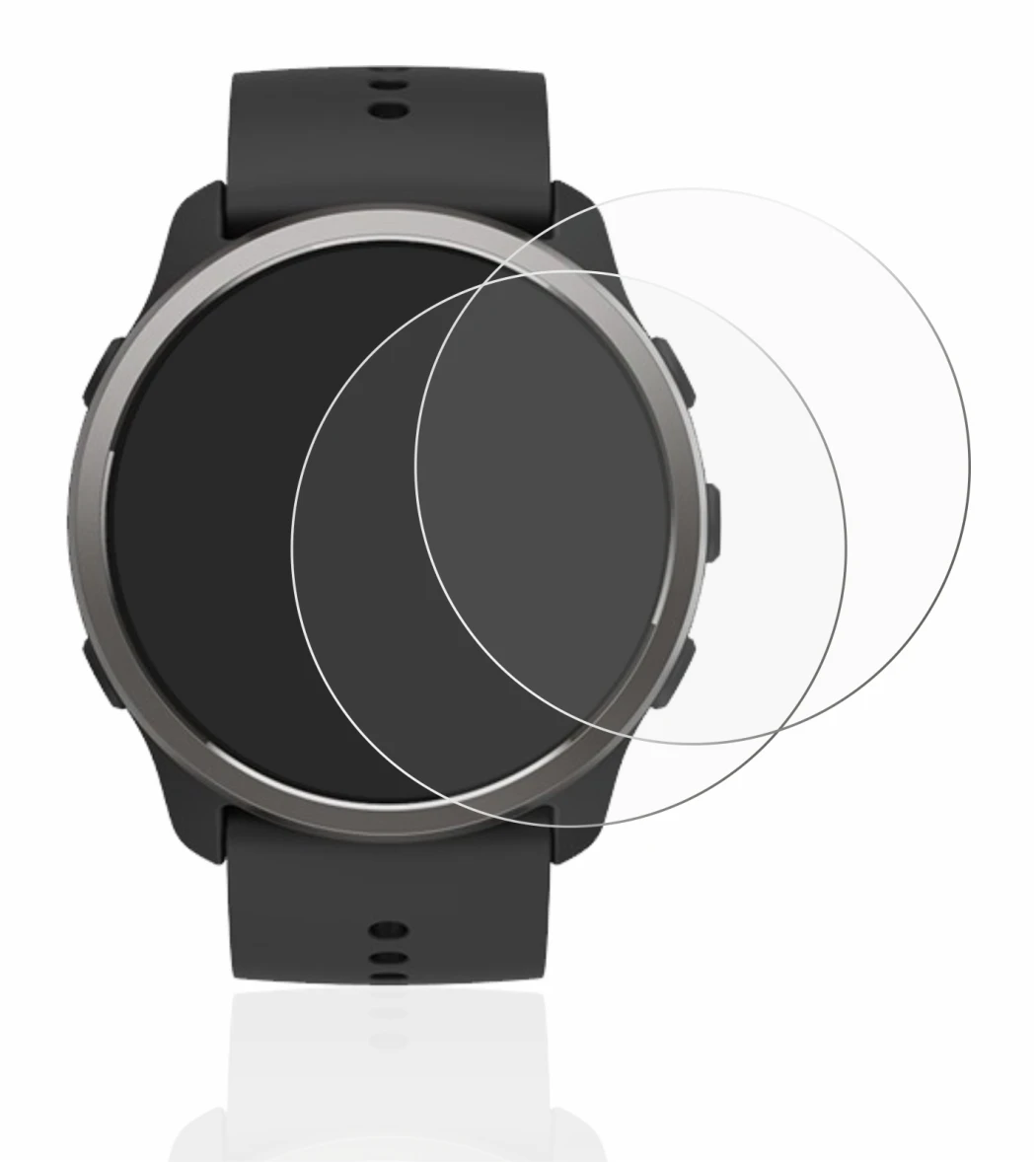 Image of the device Suunto 5 Peak with a wide variety of screen protectors.