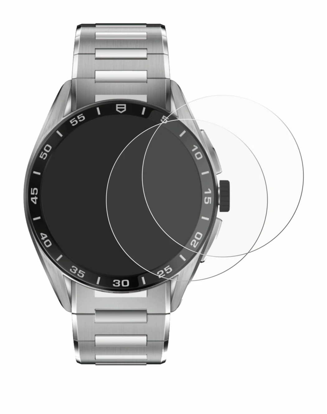 Image of the device TAG Heuer Connected Calibre E4 (45 mm) with a wide variety of screen protectors.