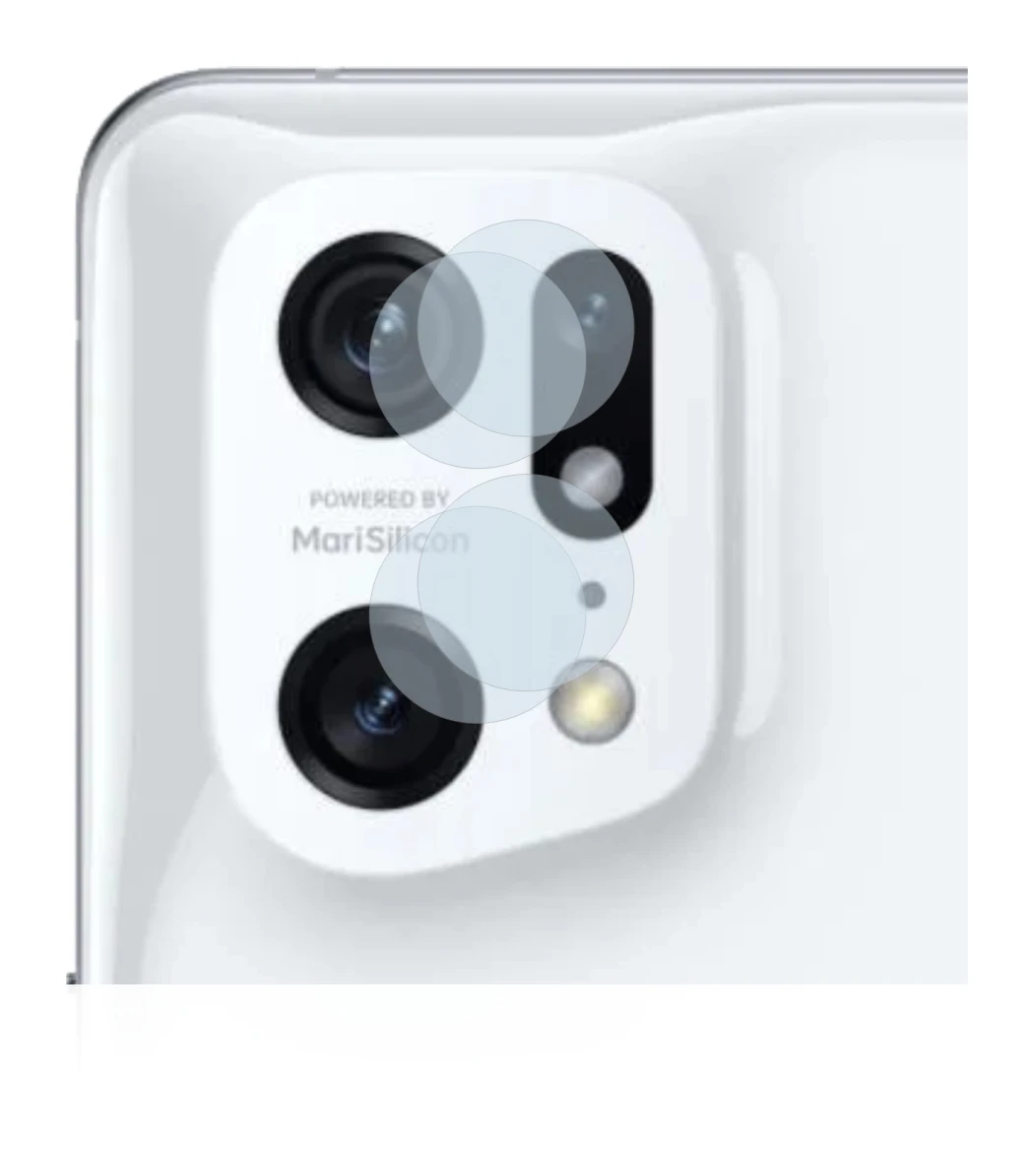 Image of the device Oppo Find X5 Pro (ONLY Camera Lens) with a wide variety of screen protectors.