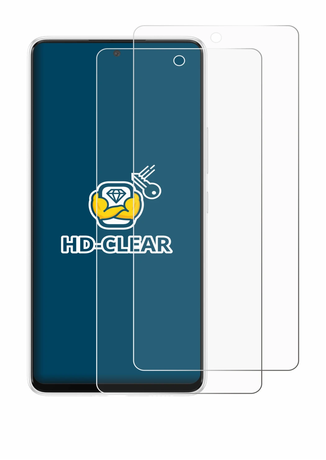 Image of the device Samsung Galaxy A53 5G with a wide variety of screen protectors.