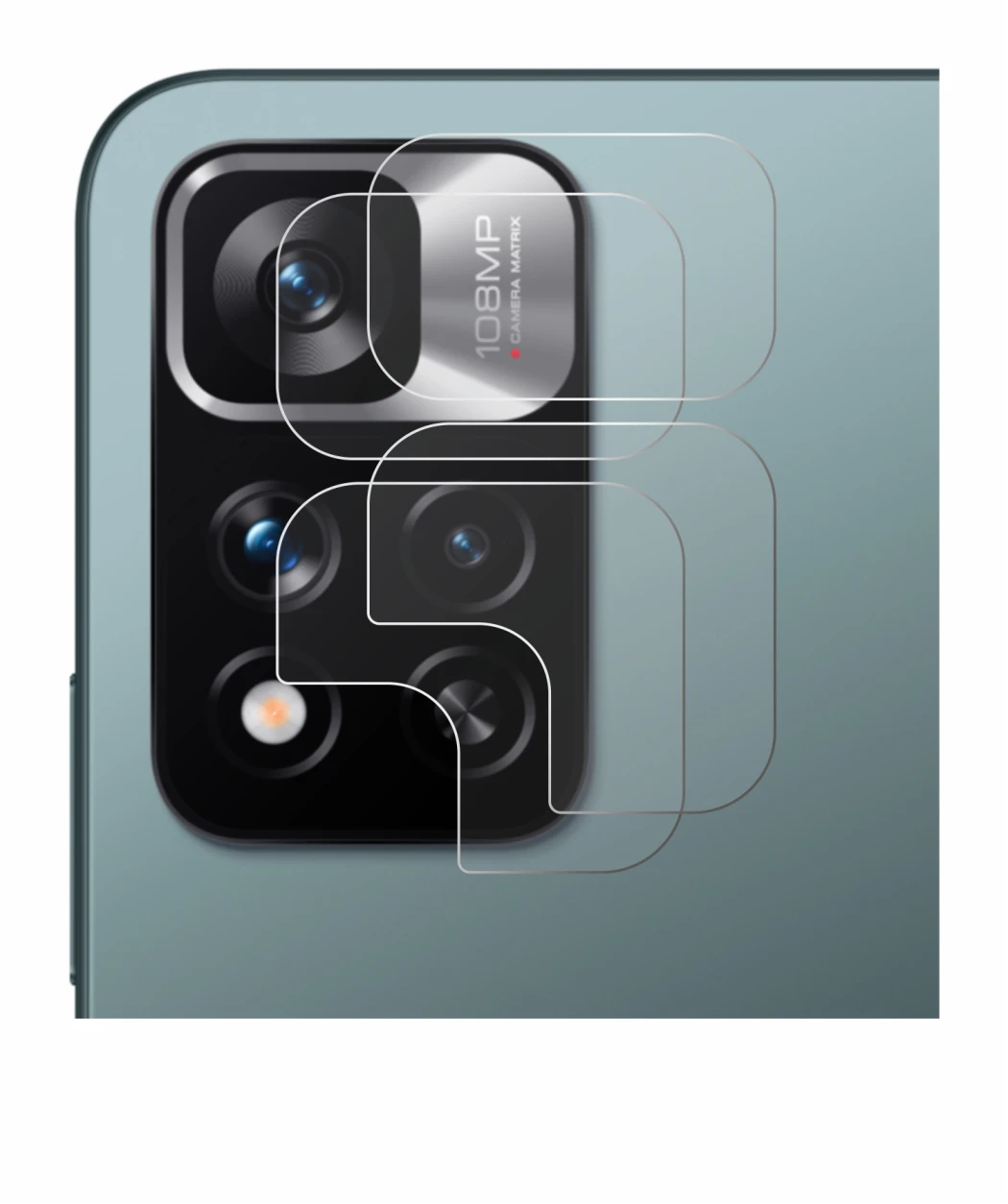 Image of the device Xiaomi Redmi Note 11 Pro+ 5G (ONLY Camera Lens) with a wide variety of screen protectors.