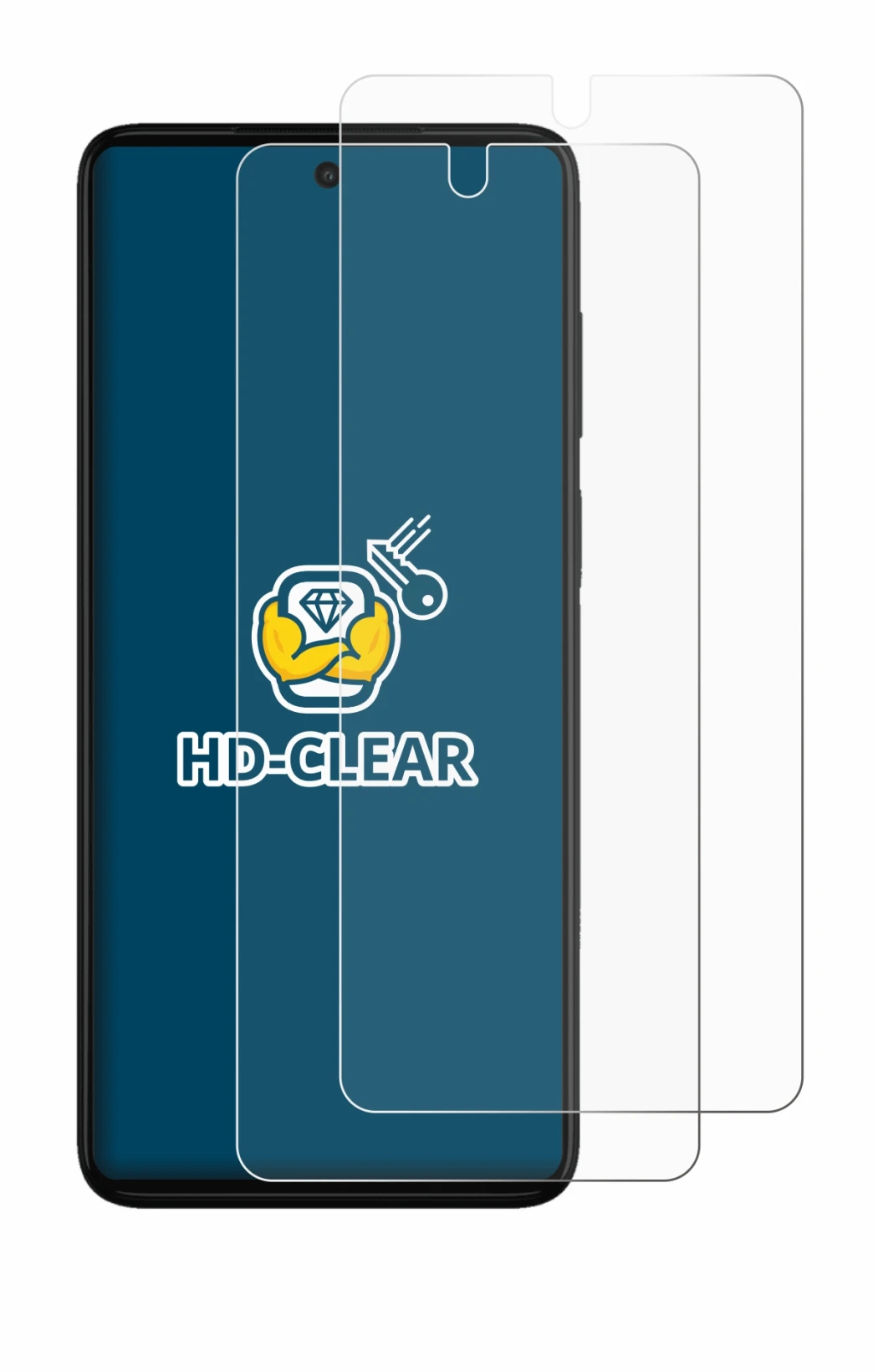 Image of the device Motorola Moto G52 with a wide variety of screen protectors.