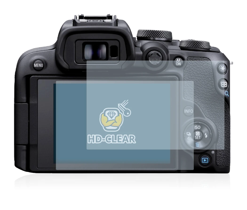 Image of the device Canon EOS R10 with a wide variety of screen protectors.