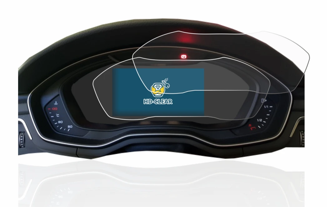 Image of the device Audi A4 B9 2017 Virtual Cockpit with a wide variety of screen protectors.
