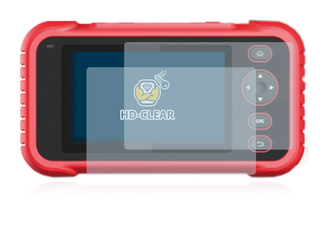 Image of the device Launch CRP 123 / 129 EVO with a wide variety of screen protectors.