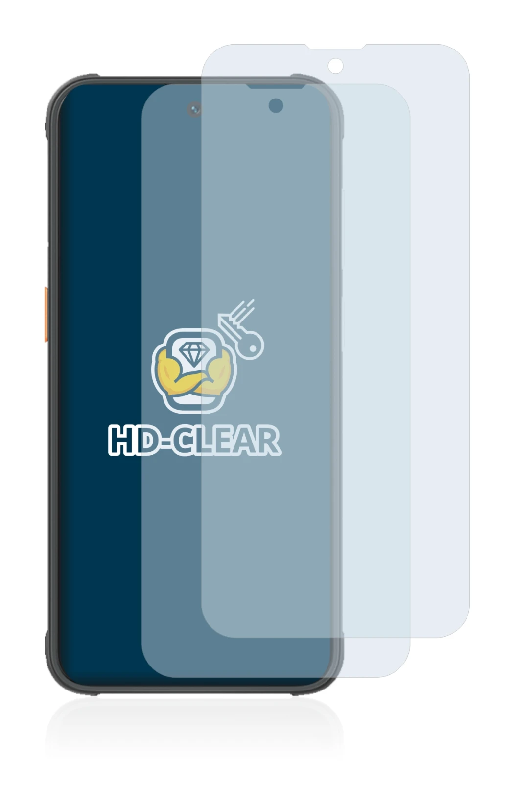 Image of the device Blackview BV5200 with a wide variety of screen protectors.