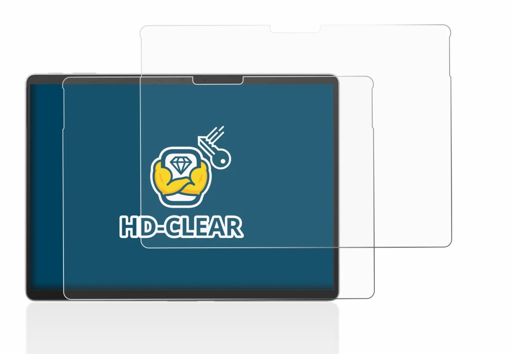 Image of the device Microsoft Surface Pro 9 with a wide variety of screen protectors.