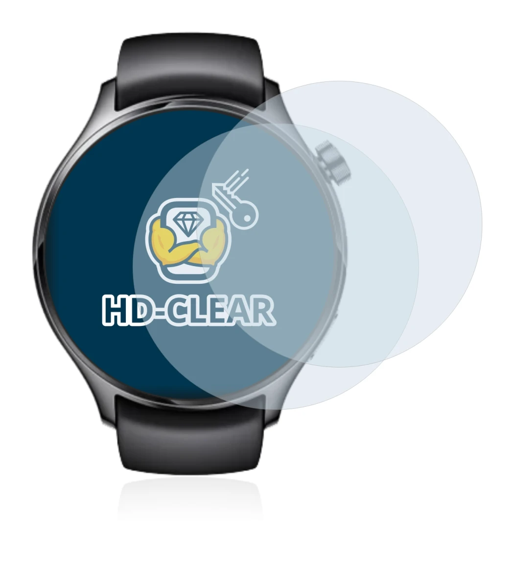 Image of the device Xiaomi Watch S1 Pro with a wide variety of screen protectors.