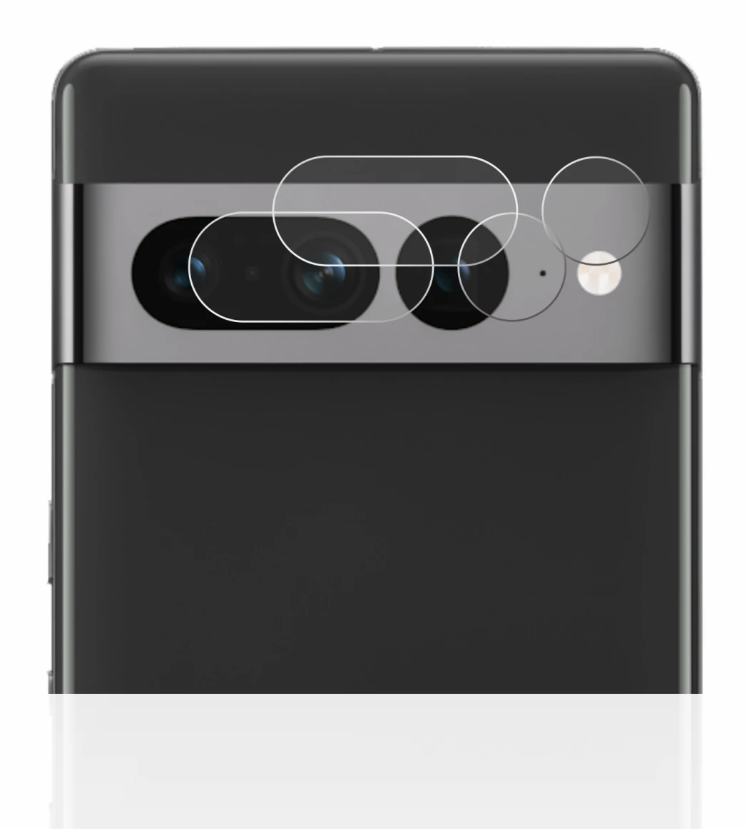 Image of the device Google Pixel 7 Pro (ONLY Camera Lens) with a wide variety of screen protectors.