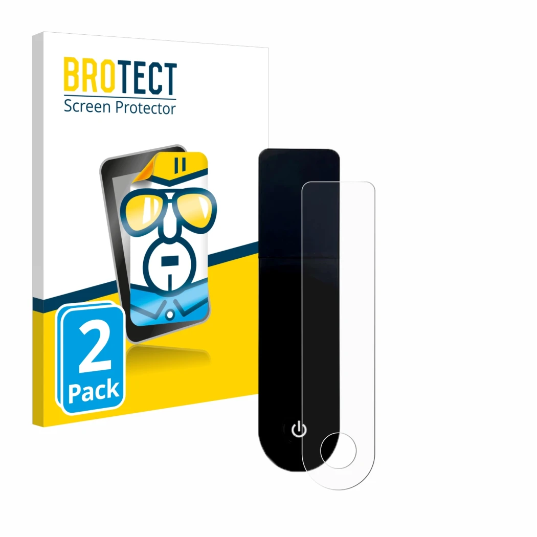 Front side of a product packaging with the brand logo BROTECT. Next to it is the device Xiaomi Mi 3 E-Scooter shown with the c