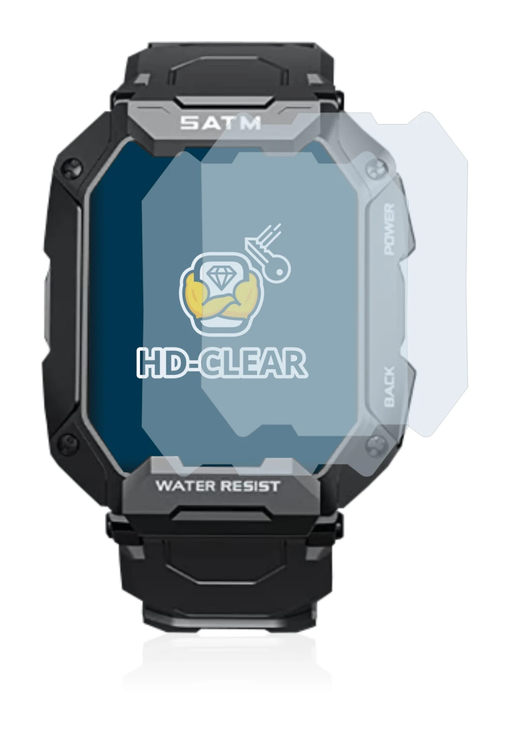 Image of the device Bengux C20 with a wide variety of screen protectors.