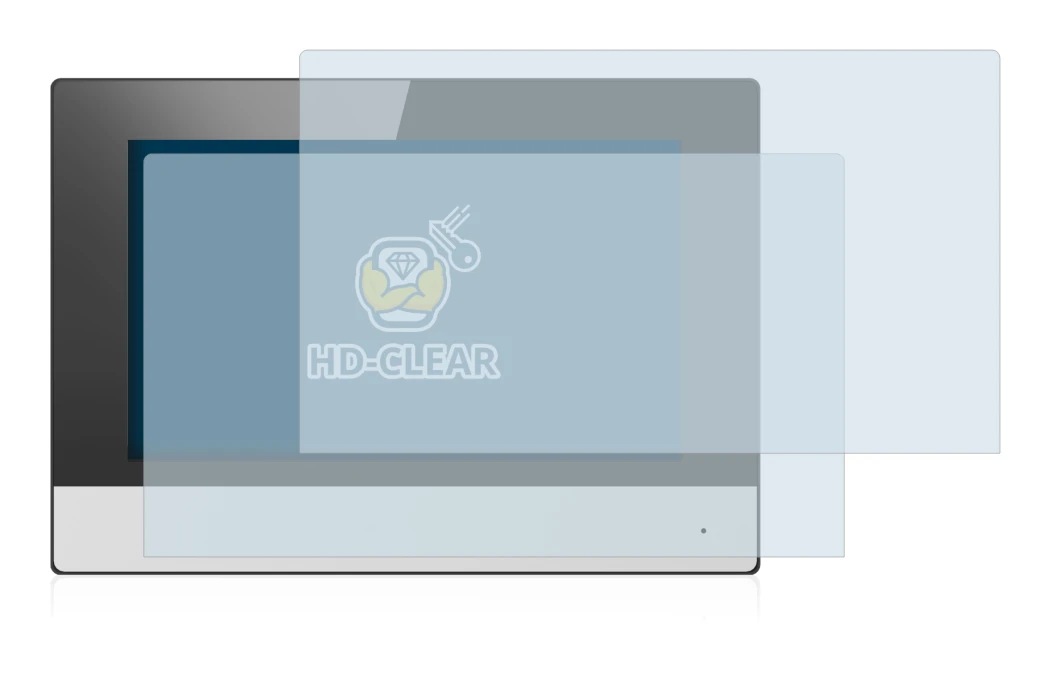 Image of the device Hikvision DS-KH6320-WTE2 (indoor station) with a wide variety of screen protectors.