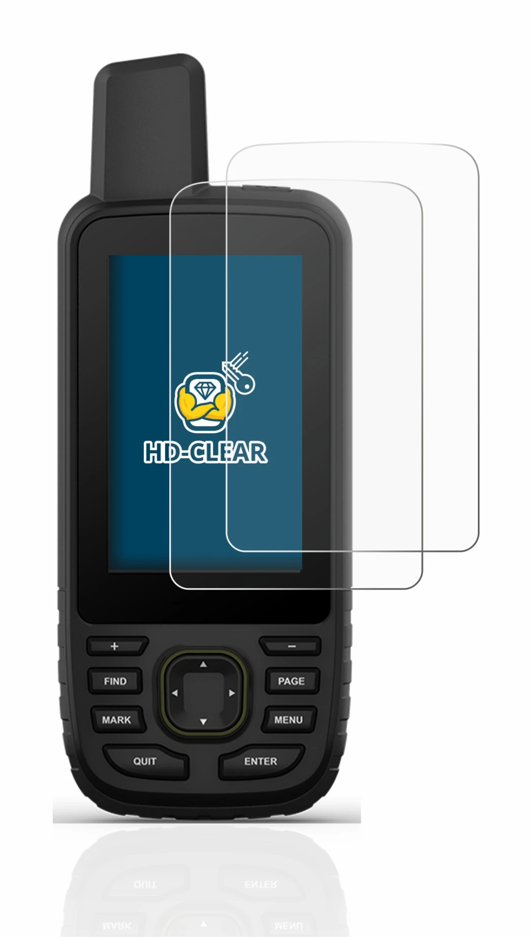 Image of the device Garmin GPSMAP 67 with a wide variety of screen protectors.