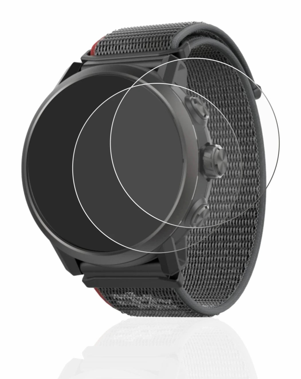Image of the device Coros Apex 2 with a wide variety of screen protectors.