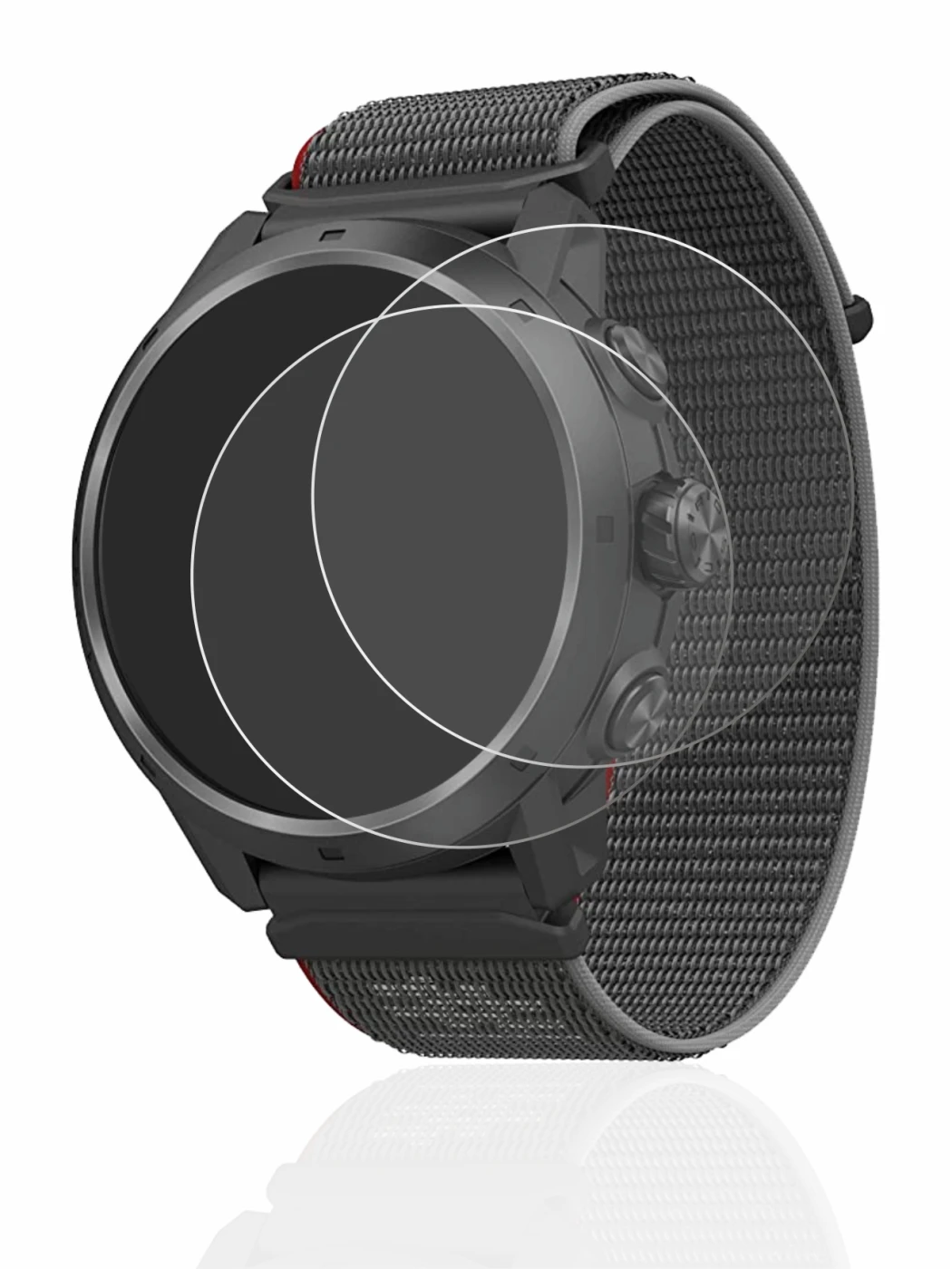 Image of the device Coros Apex 2 Pro with a wide variety of screen protectors.