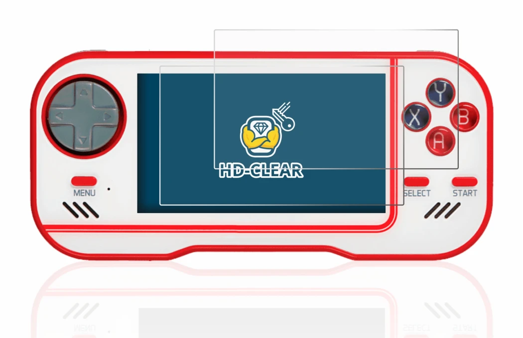 Image of the device Blaze Evercade with a wide variety of screen protectors.