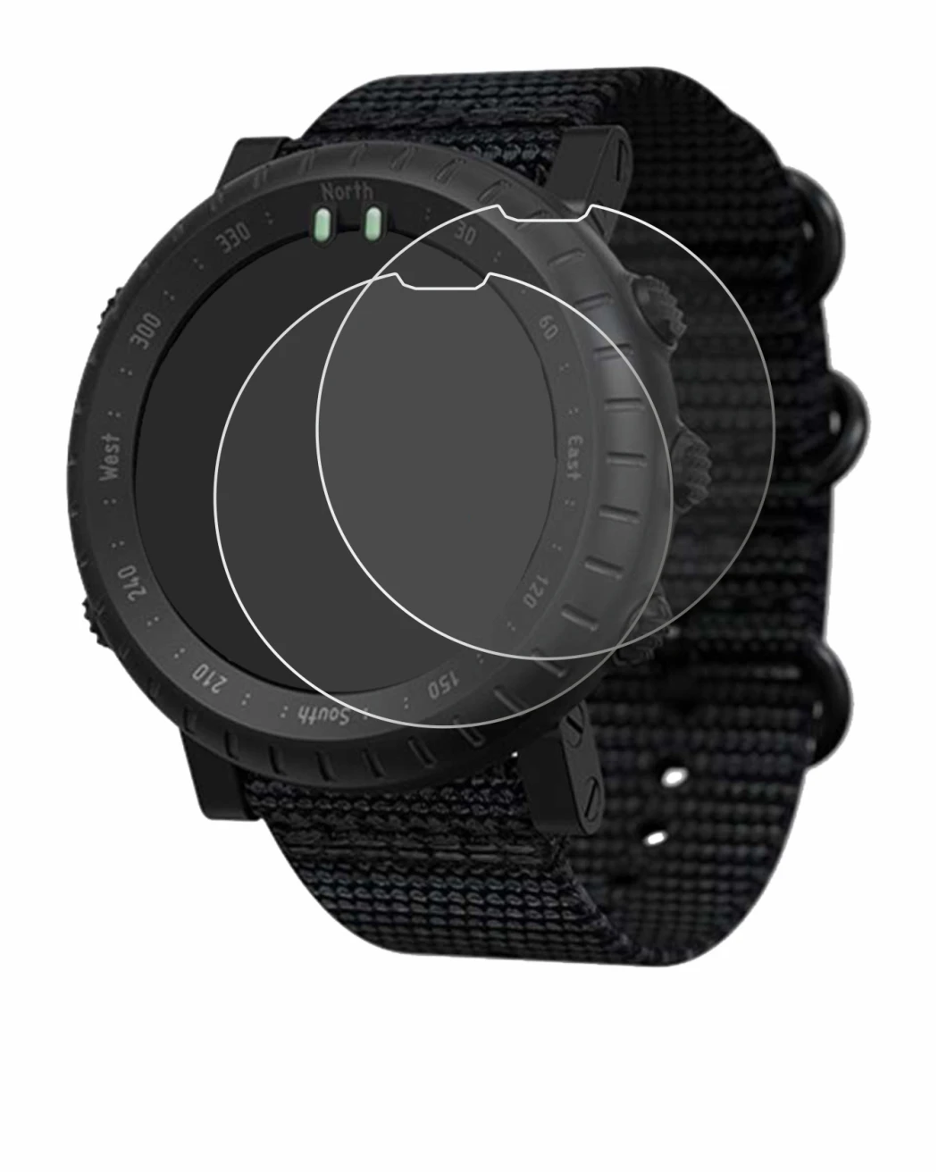Image of the device Suunto Core Alpha with a wide variety of screen protectors.