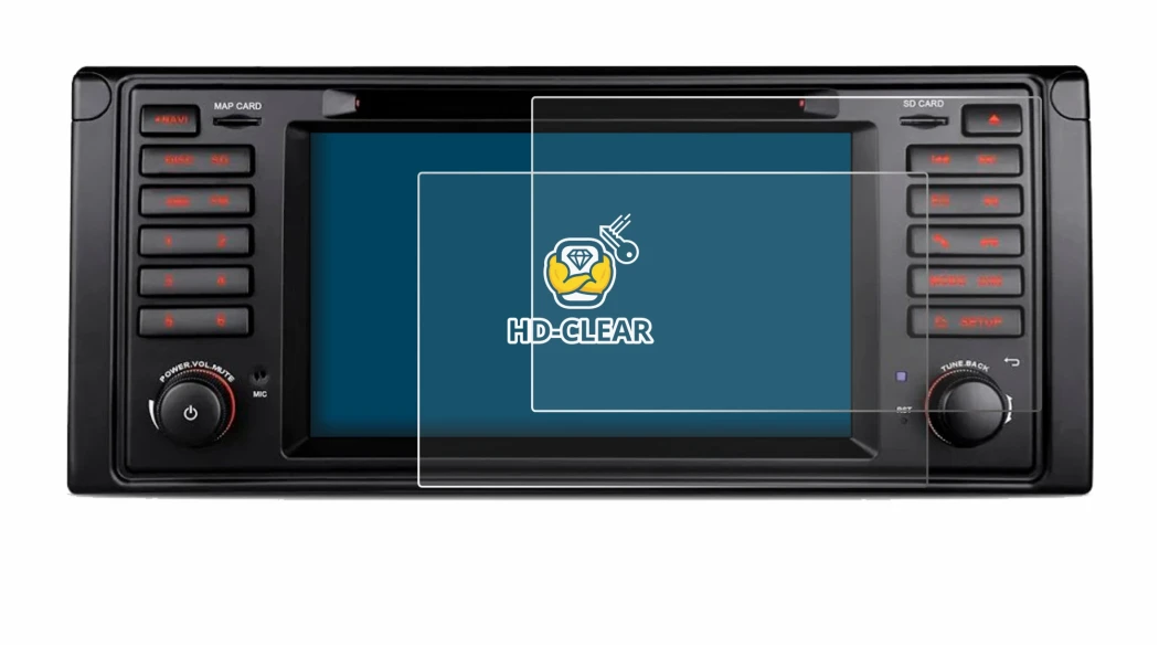 Image of the device Xtrons IQ7039B with a wide variety of screen protectors.