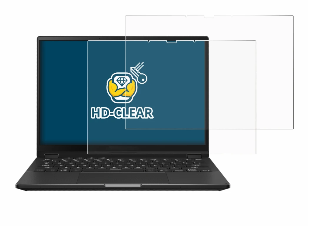 Image of the device ASUS ROG Flow X13 2023 with a wide variety of screen protectors.