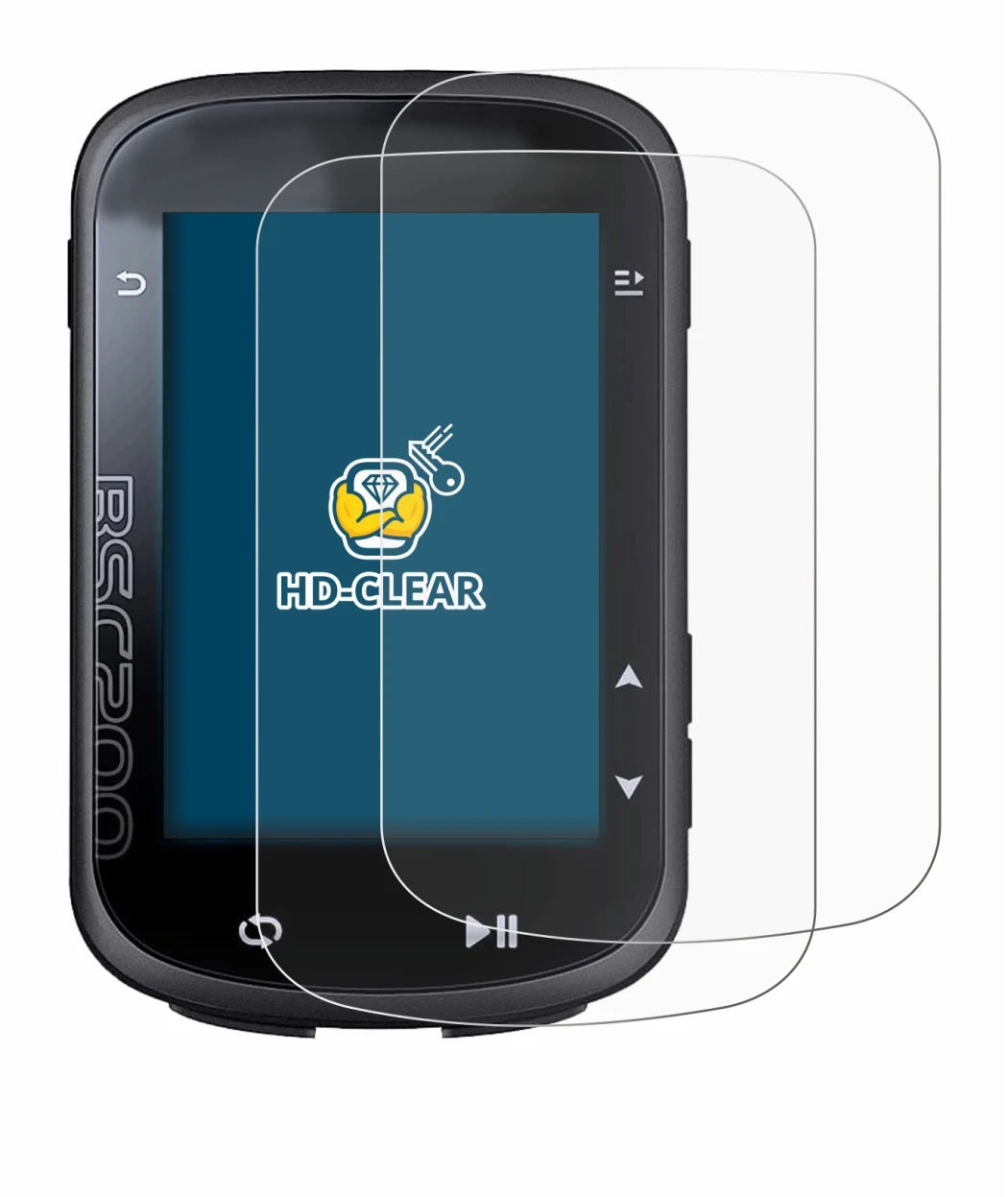 Image of the device igpsport BSC200 with a wide variety of screen protectors.