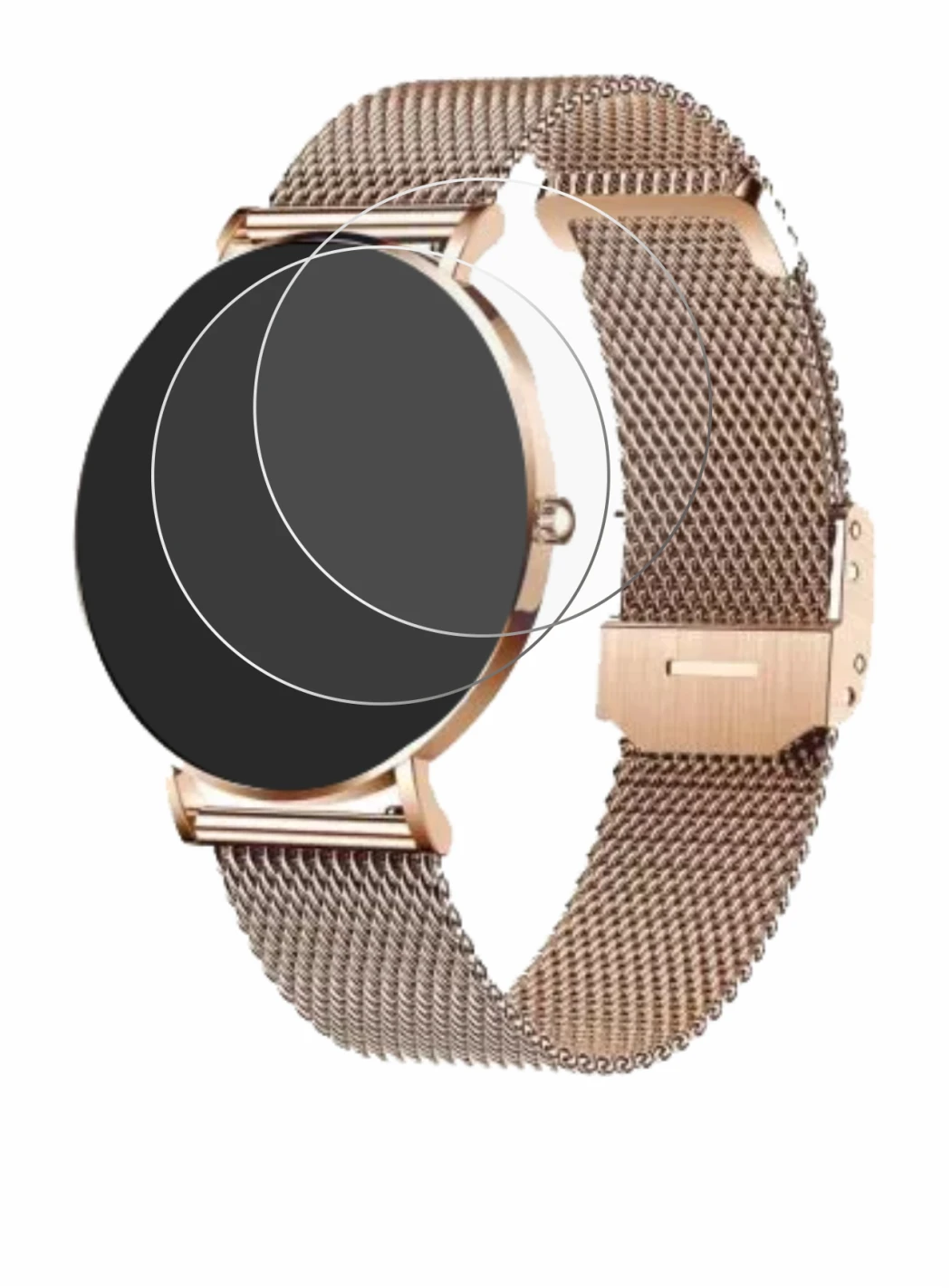 Image of the device Xcoast X-Watch Siona 2 with a wide variety of screen protectors.