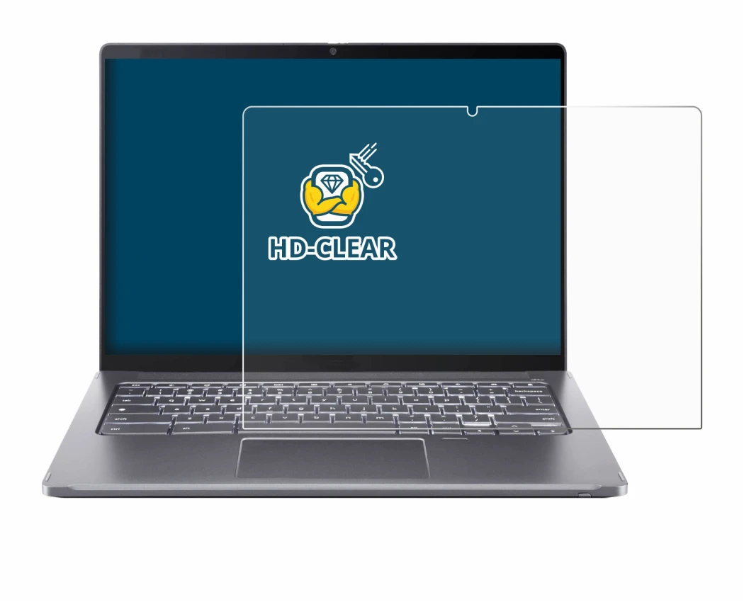 Image of the device Acer Chromebook Spin 714 with a wide variety of screen protectors.