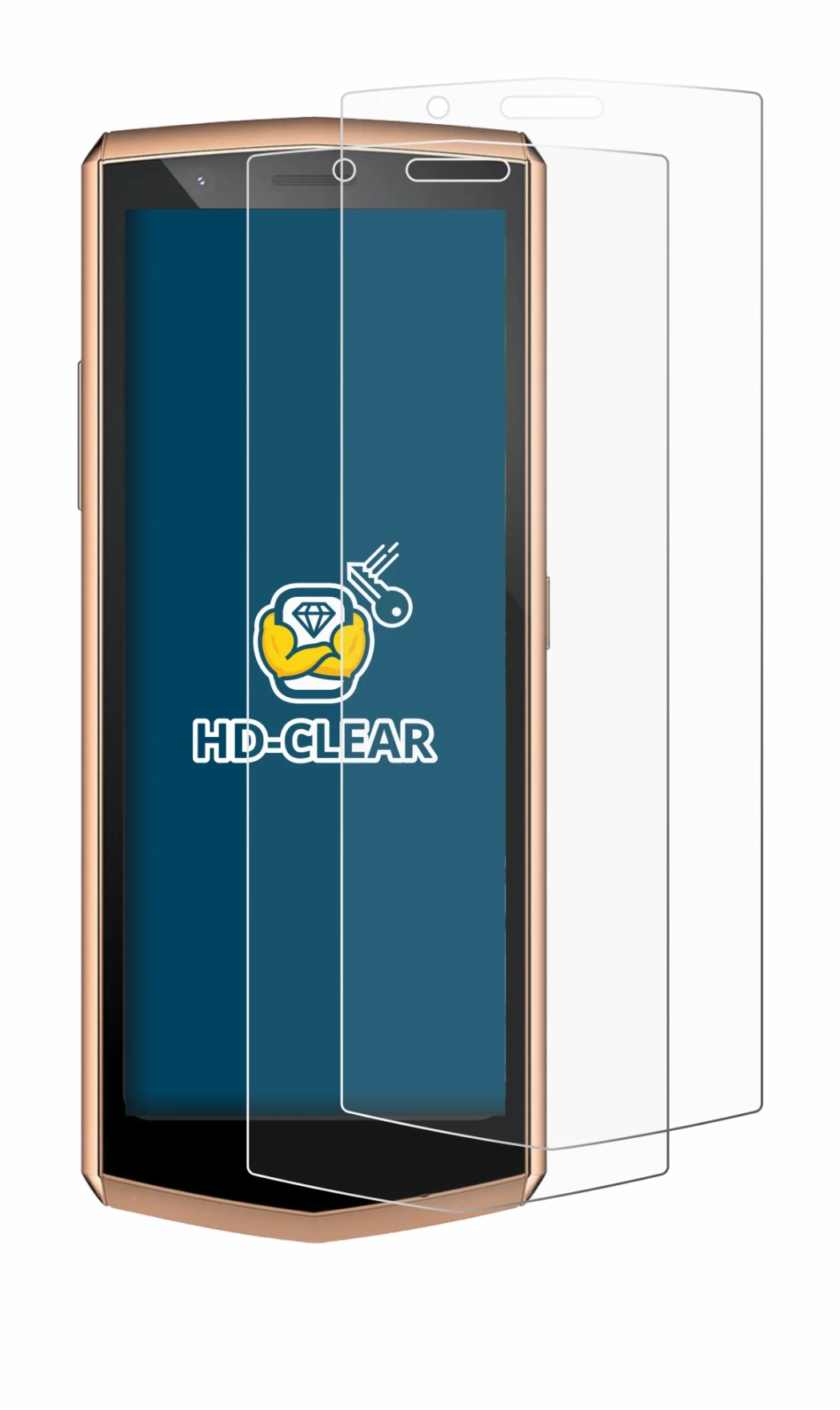 Image of the device Cubot Pocket 3 with a wide variety of screen protectors.