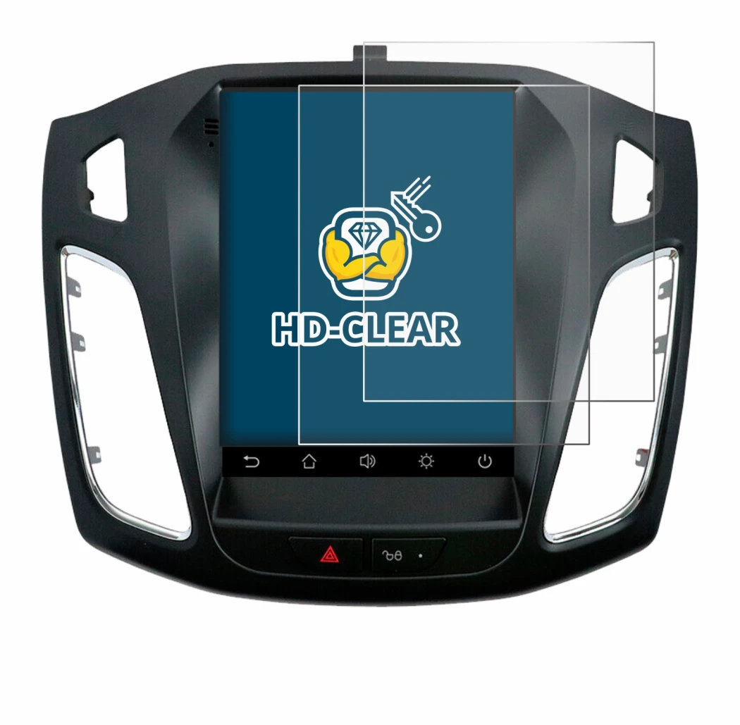 Image of the device Isudar Ford/Focus MK3 2012–2019 with a wide variety of screen protectors.