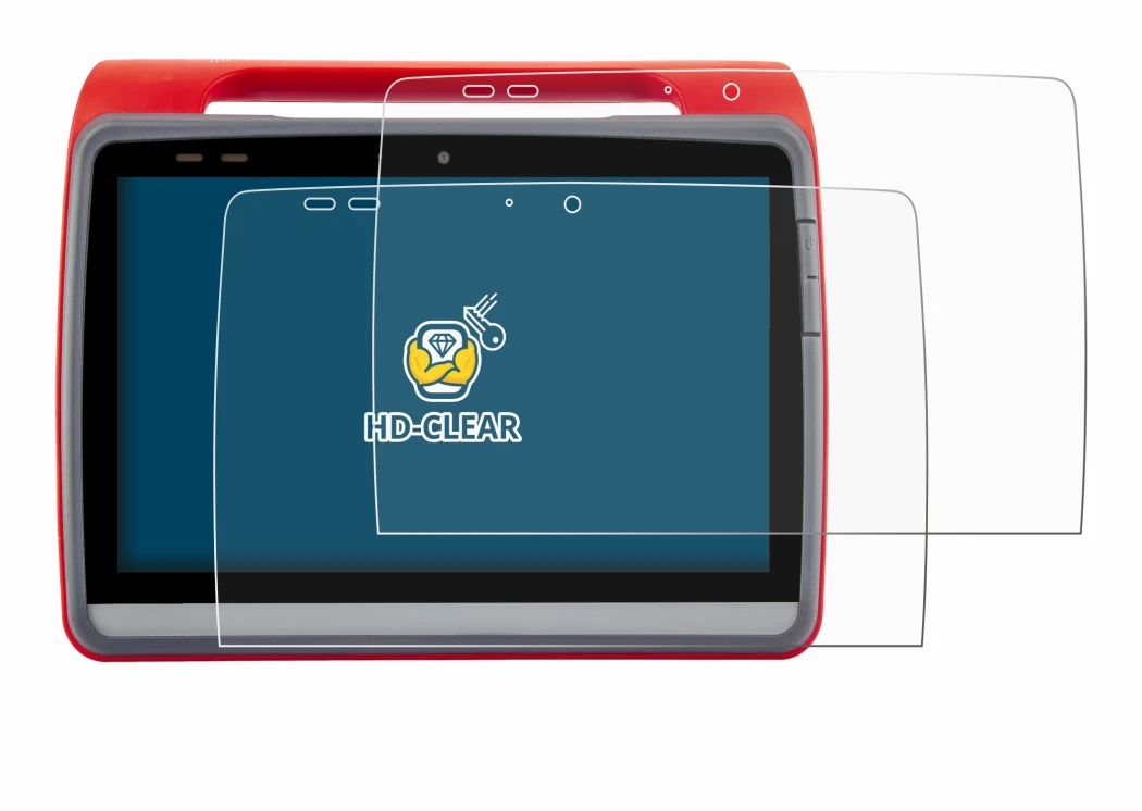 Image of the device medDV NIDApad with a wide variety of screen protectors.