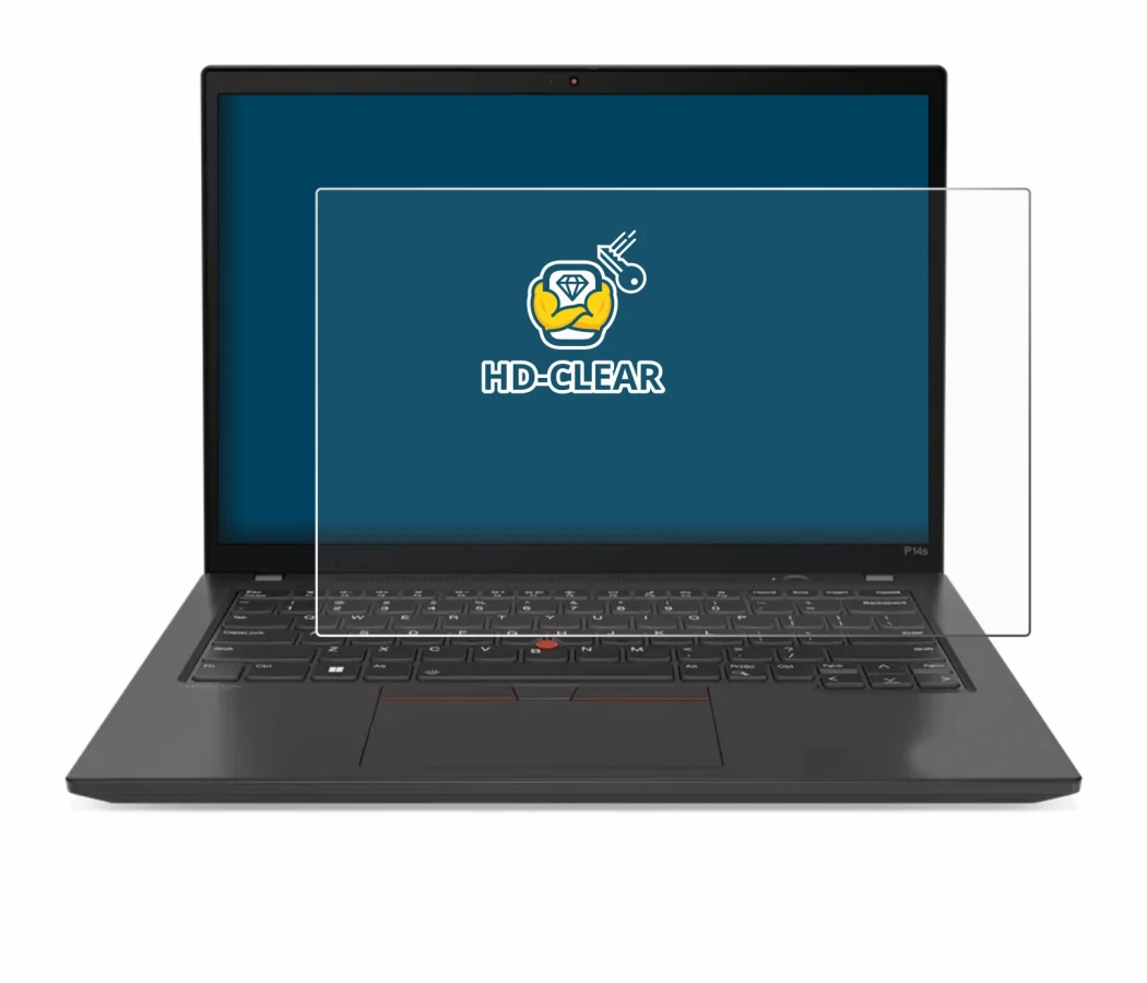 Image of the device Lenovo ThinkPad P14s Gen 4 with a wide variety of screen protectors.