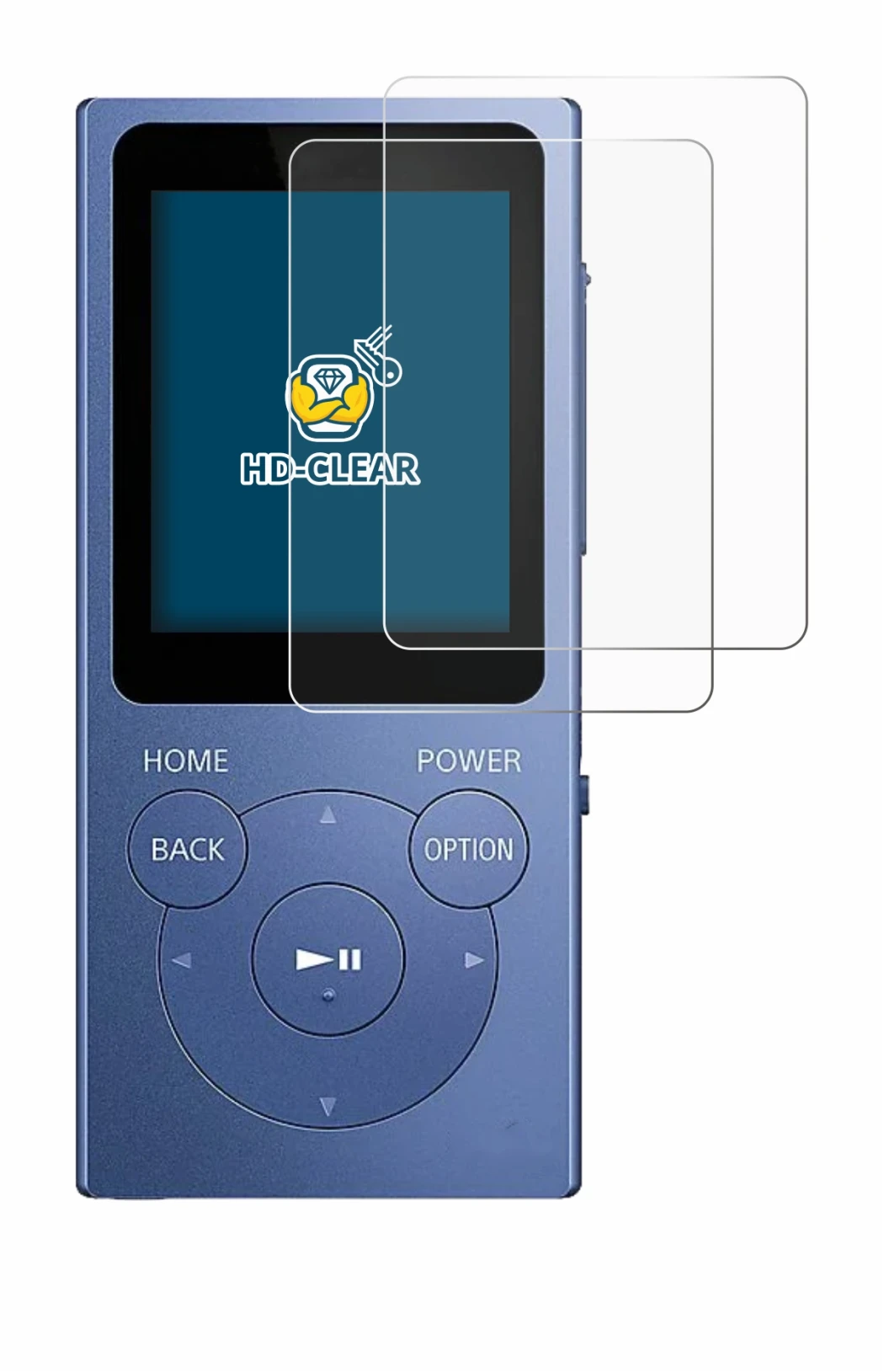 Image of the device Sony Walkman NW-E394 with a wide variety of screen protectors.