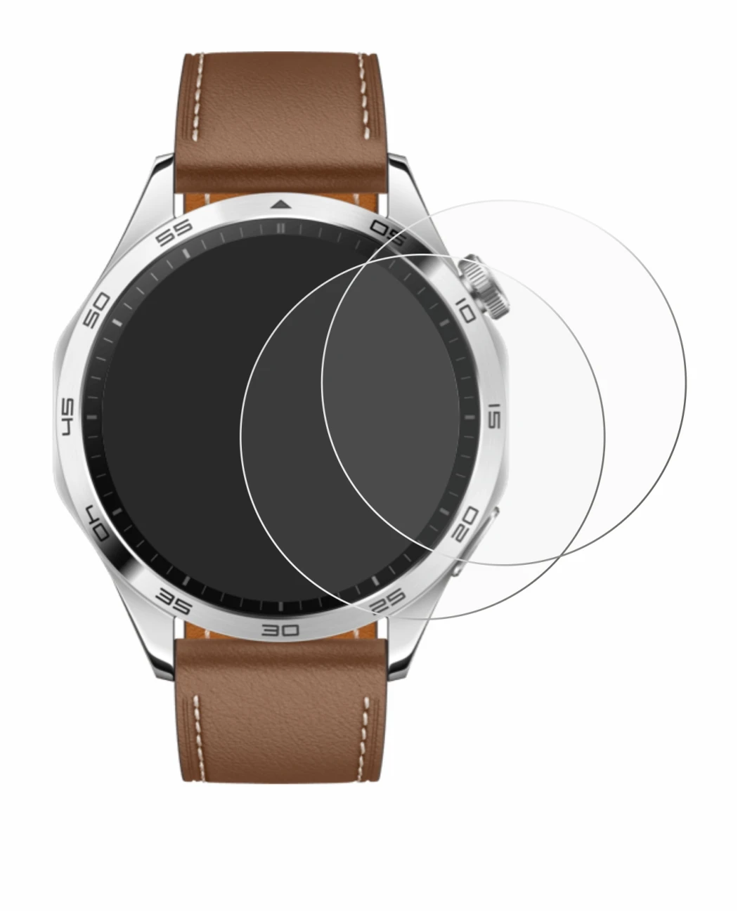 Image of the device Huawei Watch GT 4 (46mm) with a wide variety of screen protectors.
