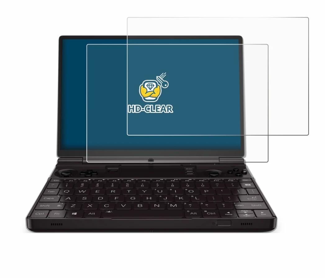 Image of the device GPD Win Max 2 2023 with a wide variety of screen protectors.